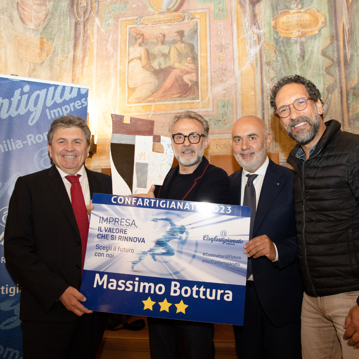 Premio Confartigianato Cultura 2023 Massimo Bottura Bologna archiginnasio